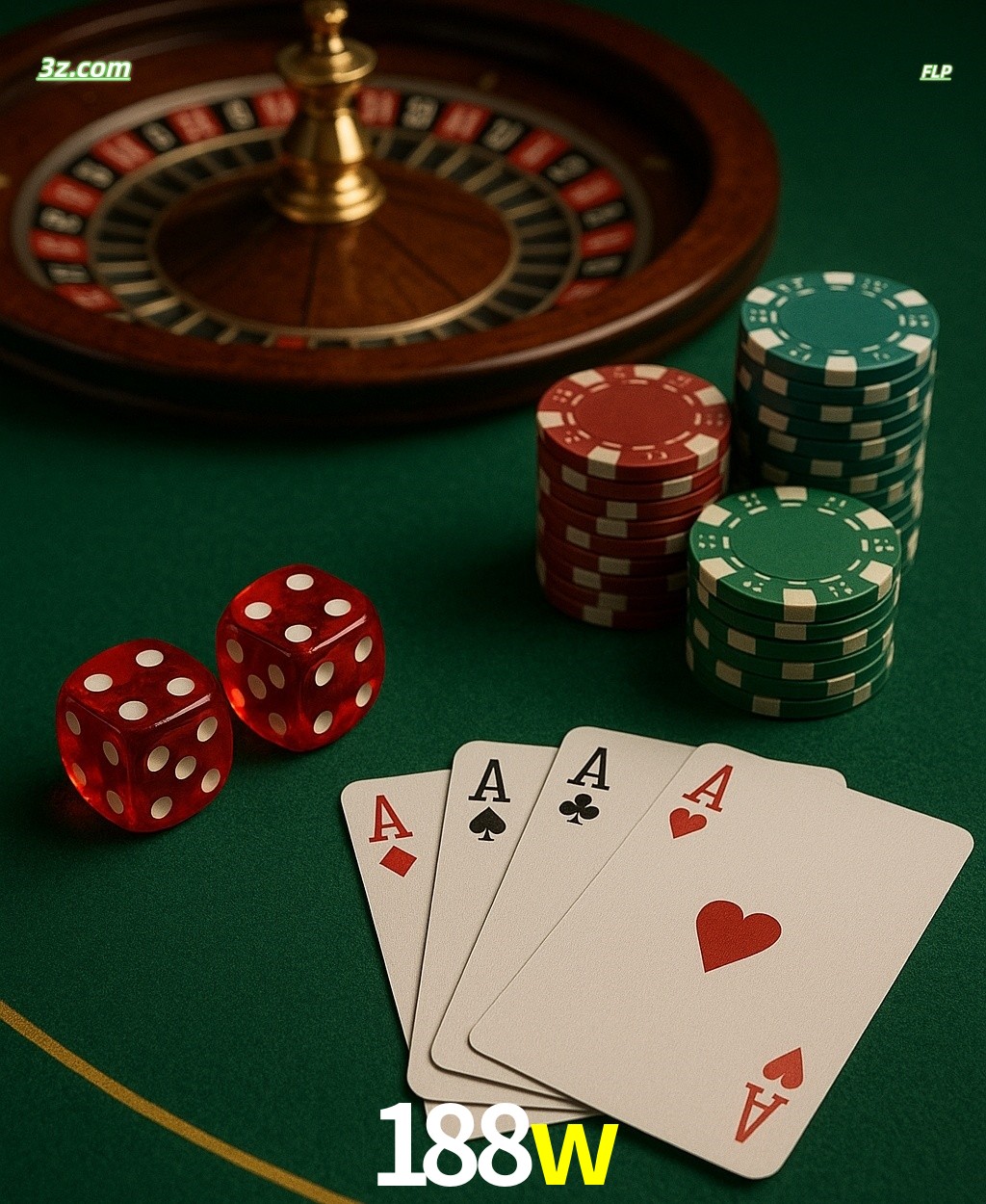 Cassino online 188w com jogos de mesa: roleta, dados, pôquer e fichas